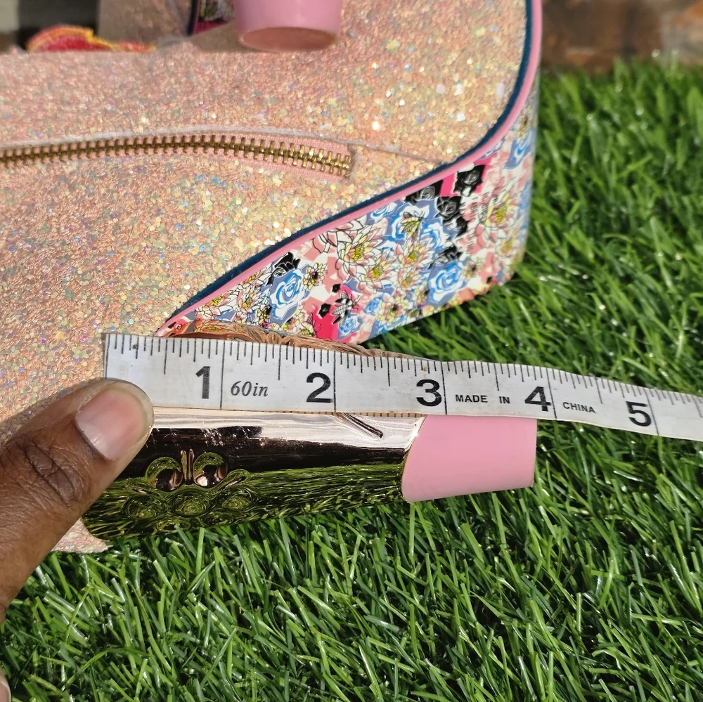 Irregular Choice Rows Garden Heel Ankle Boots Pink Multi-Color Glitter 11.5 - Picture 6 of 7